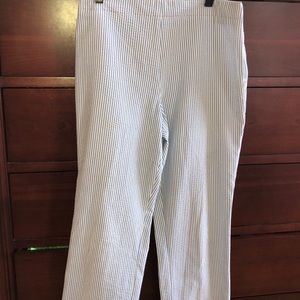 Faconnable Blue Searsucker Capris pants